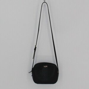 Kate Spade New York Black Leather Crossbody Bag With Adjustable Strap